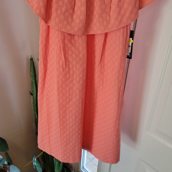 NWT Crown & Ivy Blush Pink Off The Shoulder Knee Length Dress, Size M - Picture 6 of 10